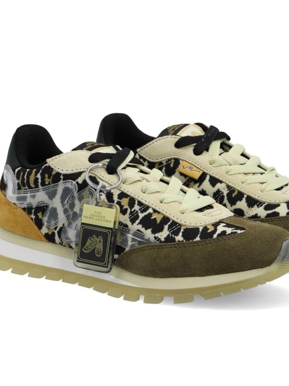 Marc Jacobs Leopard-Print Jogger Sneakers in Brown, Beige & Mustard Accent